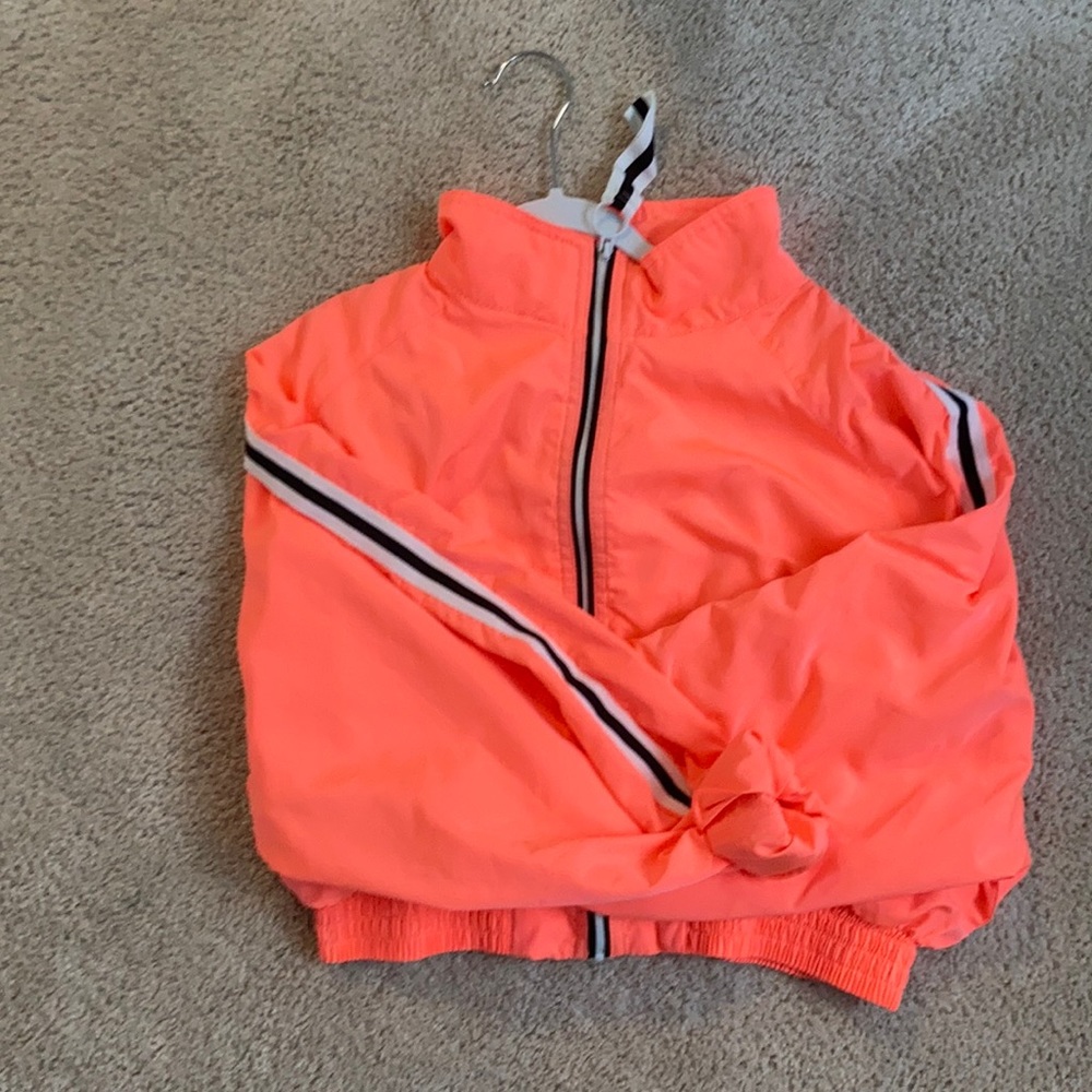 Pink rain jacket/ wind breaker